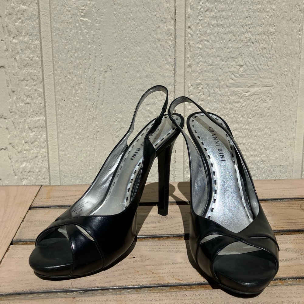 Elegant Black Slingback Heels